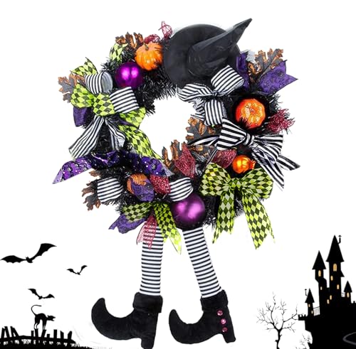 Rintea HW01 Halloween Wreath-24Inch Halloween Wreaths For Front Door cover