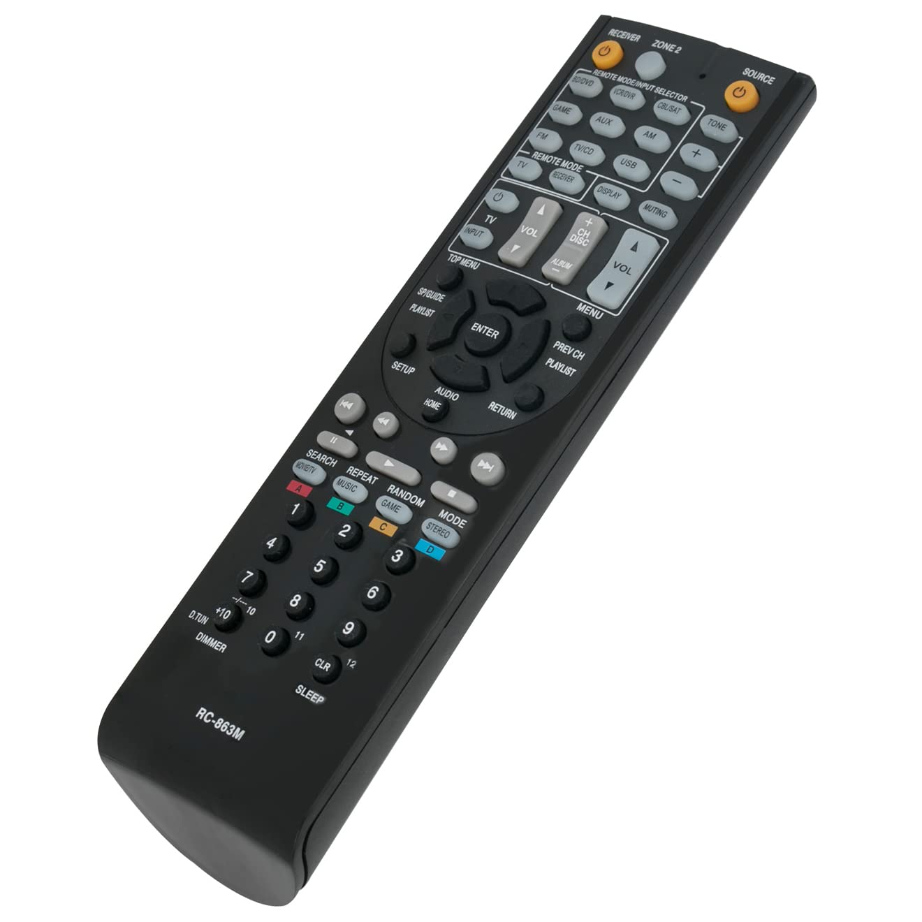 RC-863M RC863M Replacement Remote Control operates for ONKYO Receiver HT-R592 HT-S5600 HT-R2295 Onkyo AV Receiver