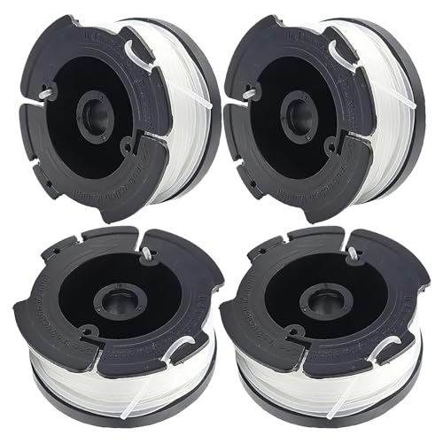 Wlleoaa 4 PCS Black and Decker Strimmer Spool Spool Trimmer Spools & Line Compatible with Black Decker Replacement Spools for Reflex Strimmer AF-100 ST5530-GB GLC3630L20-GB STC1820PC-GB BESTA530-GB