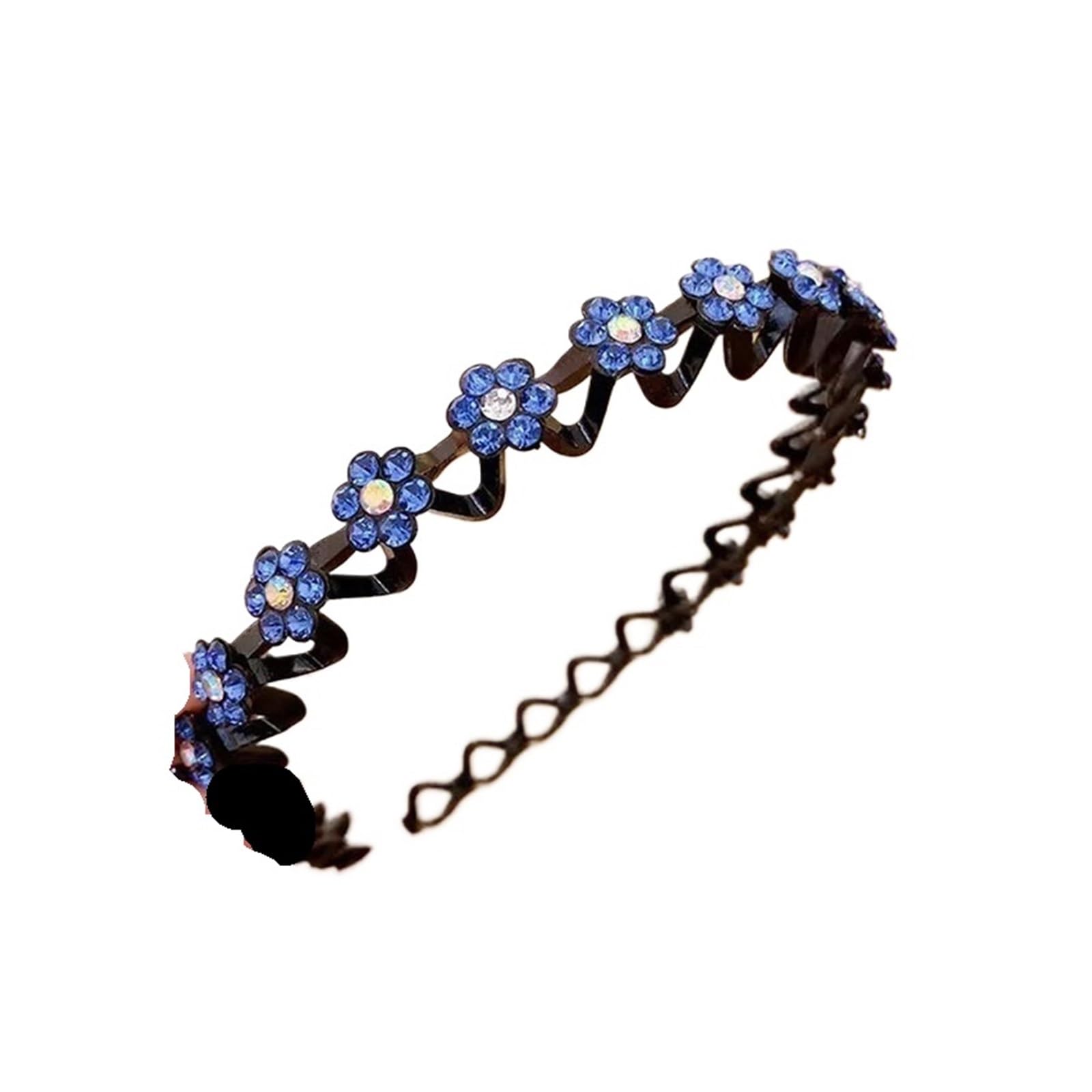 10pcs Rhinestone Wavy Headband Per Donne