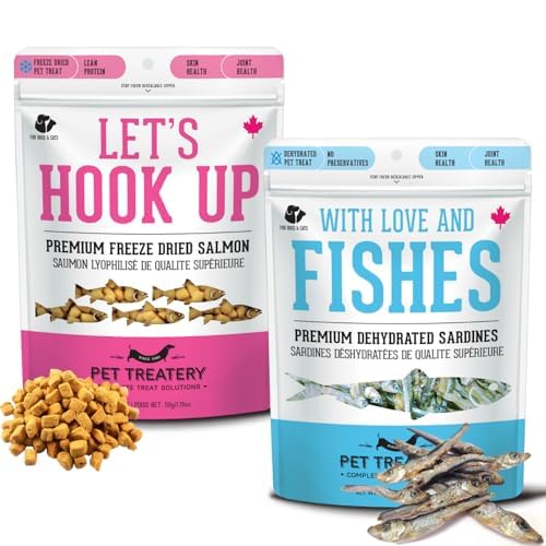 Image of The Granville Island Pet Treatery Wild Salmon & Sardines Variety Pack (4.94 oz, Pack of 2) - Dehydrated Single Ingredient Dog Treats - Natural Dog Treats, Grain Free