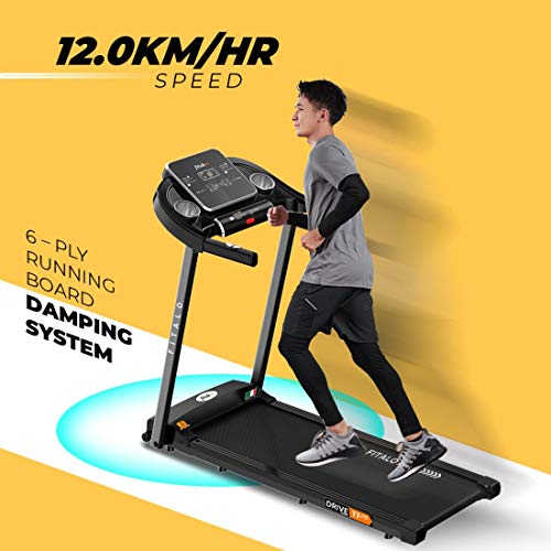 Image of Drive T1 Lite (3.0 HP Peak) DC Motor Motorized Treadmill with AUX Input and Free DIY Installation Assistance for Home use