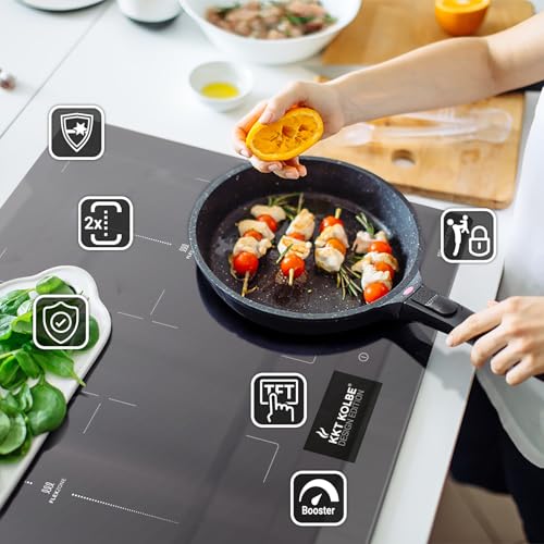 KKT KOLBE Induktionskochfeld 60 cm Autark | TFT-Touchdisplay | 7,2 kW | 4 Zonen Platten | 2 Flexzonen | 9 Stufen | Rahmenlos | Induktion | Schnellaufheizung | BBQ-Funktion | IND5905TFT – Bild 3