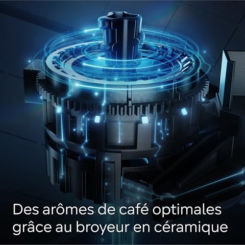 SIEMENS, machine à café à grain automatique, EQ700, écran iSelect, coffeeWorld, Cold Brew, Slow Brew, bac à lait, adaptateur briques de lait, Home Connect, acier inoxydable, blanc, TQ715R03 integral