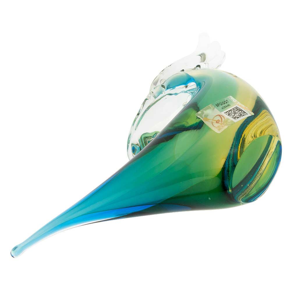 Amazon｜GlassOfVeniceムラーノガラスToucan – Amber Aqua｜インテリア