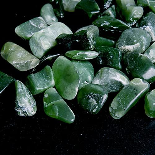 Miniatura 4 de 7.05 oz Natural Jade Verde Piedra Suelta Libre de Cuentas Tumbled Gemstone Chip