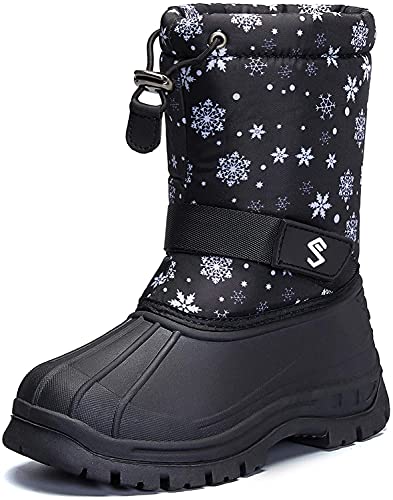 SHOFORT Kids Snow Boots for Boys & Girls Waterproof Insulated Winter Boots with Warm Fur Lined (Toddler/Little Kid/Big Kid)