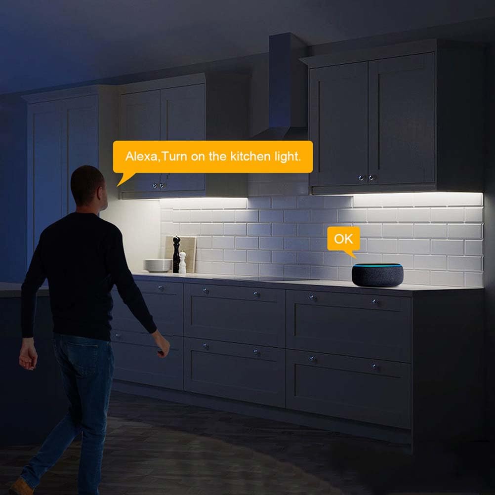 AoLa Striscia LED COB dimmerabile bianco caldo 3000K Controllo tramite app e comando vocale Striscia LED con connettore USB e interruttore autoadesivo Illuminazione interna,3M