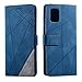 Produktbild SONWO Hülle für Samsung Galaxy A51, Premium Leder PU Handyhülle Flip Case Wallet Silikon Bumper Schutzhülle Klapphülle für Galaxy A51, Blau