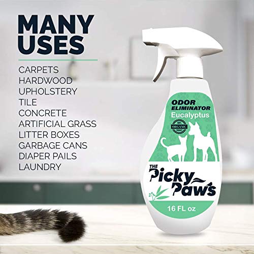 The Picky Paws Pet Odor Eliminator Ready-to-Use Eucalyptus Spray, for Dogs, Cats and other Pets 16 FL oz.