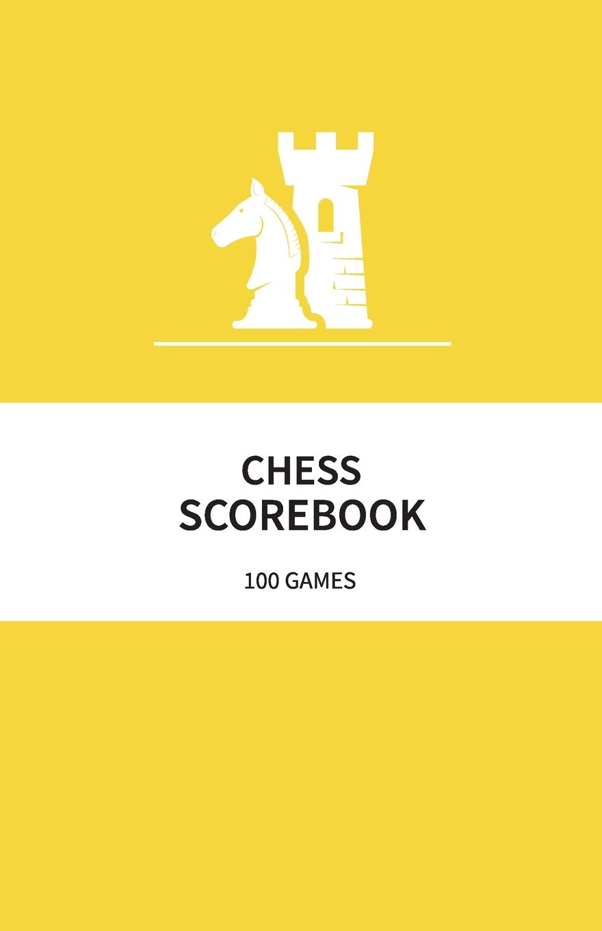 Chess Scorebook 100 Games: 80 Moves | Record + Keep Score Book