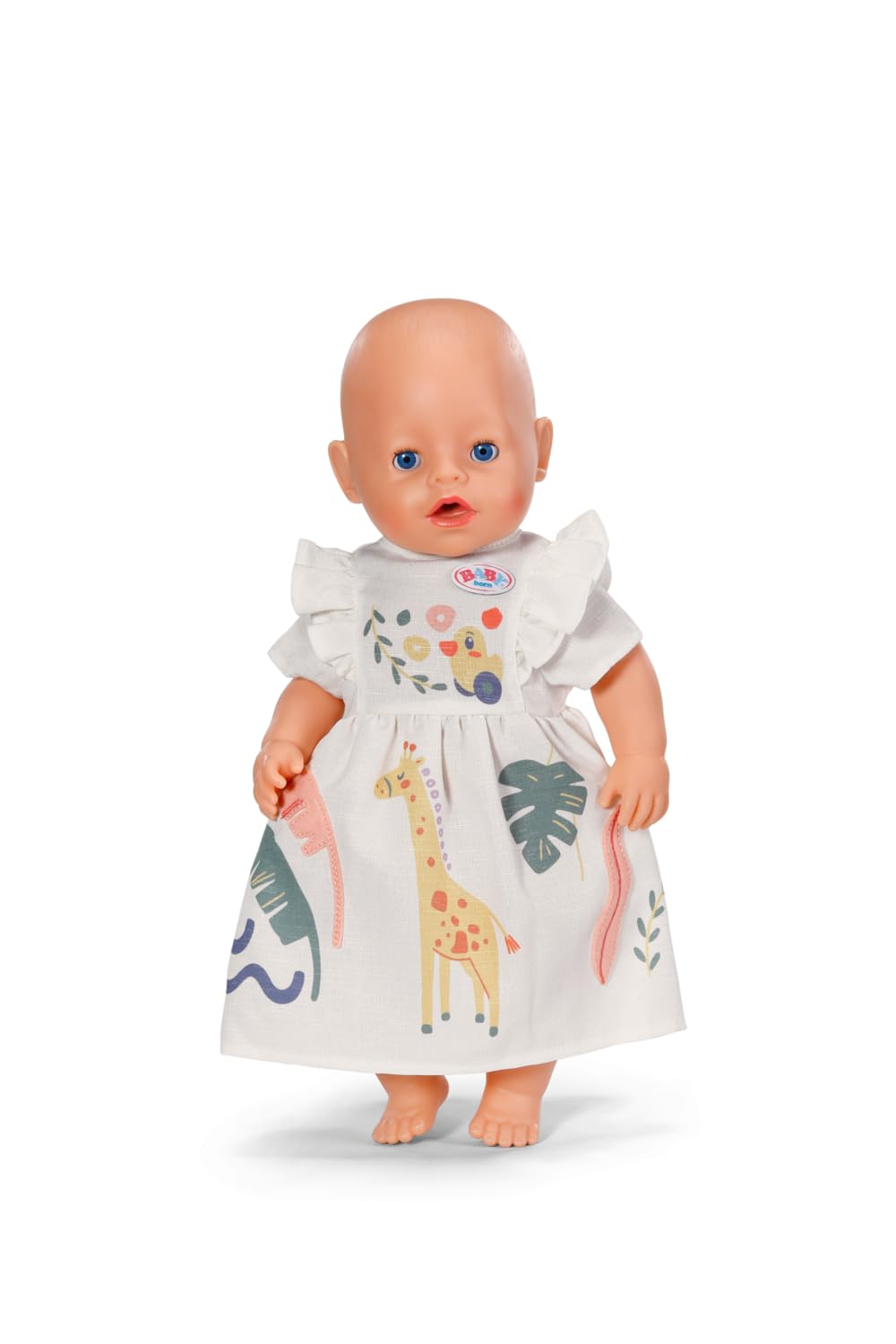 BABY born jurk met jungle ule & giraffenprint - Hoogwaardige poppenaccessoires - Kleding geschikt voor 43 cm poppen