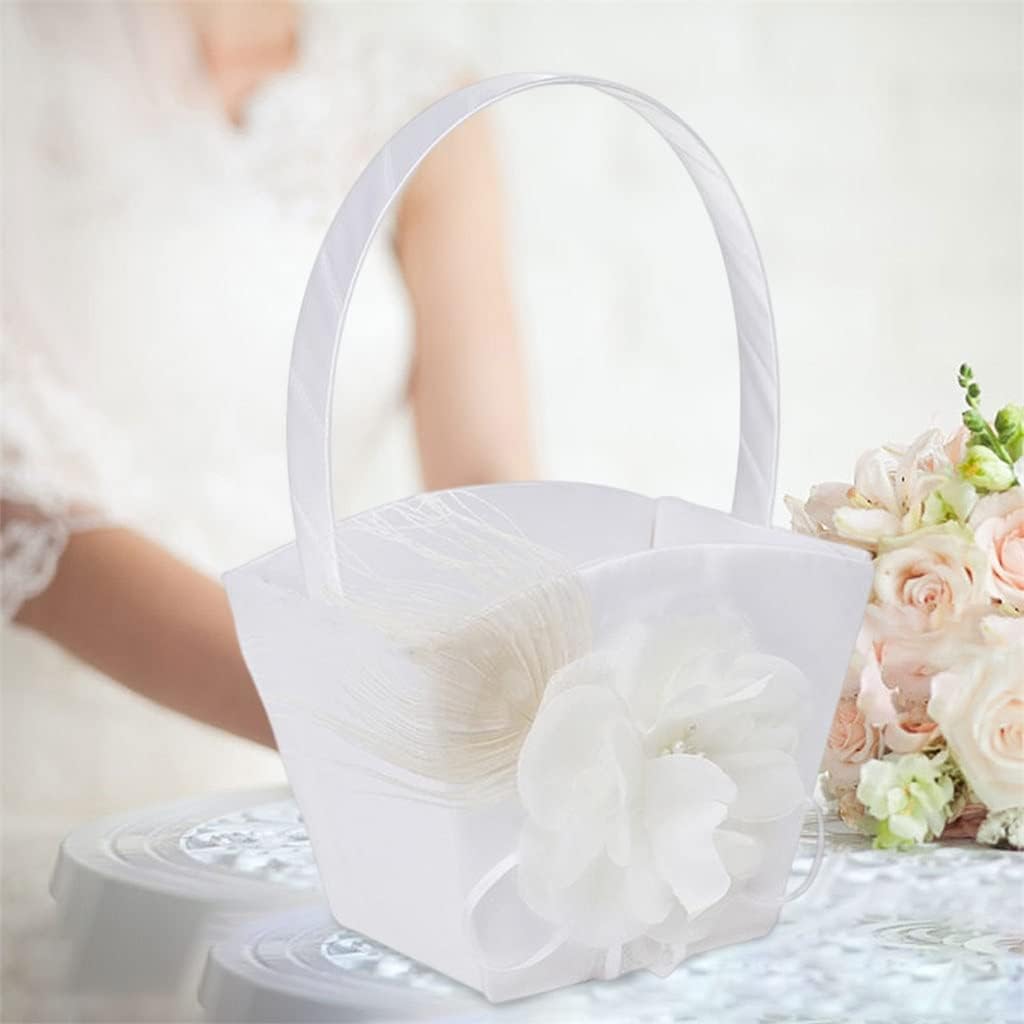 HBJWOV Elegant Wedding Flower Basket Fruit Candies Container Sweet Symbol Party Banquet(E)