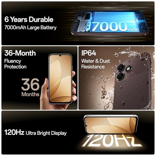 Image of Oppo A6c 4G (Stone Brown, 4GB RAM, 128GB Storage) | 7000mAh Long-Lasting Battery | 120Hz Ultra Bright Display | IP64 Protection | 13MP Camera -with No Cost EMI /Additional Exchange Offers.