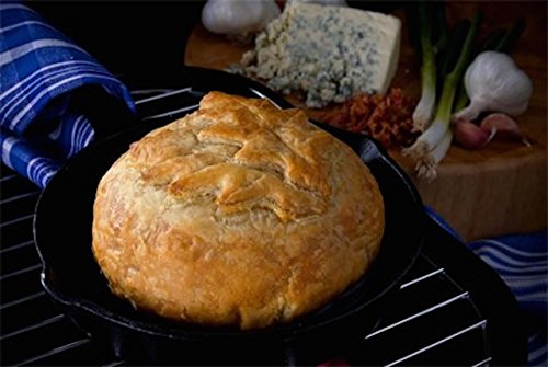 Elegant Brie Creamy Baked Brie En Croûte Gourmet Puff Pastry Easy Frozen Bake At Home Cheese Appetizer (Classic Leaf Design/Blue Cheese Bacon Garlic Green Onion, 27Oz) #TOP10