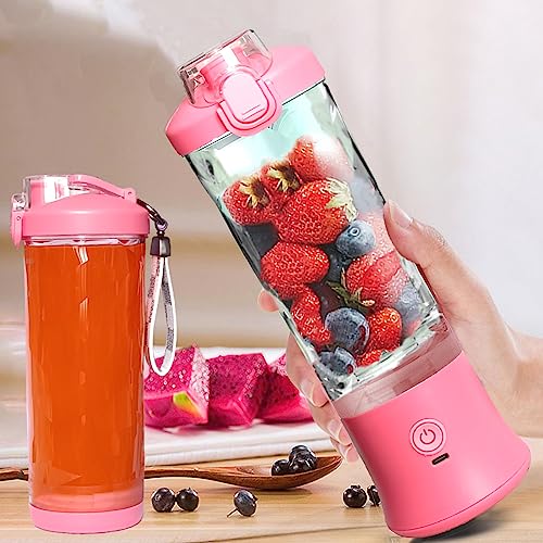 Portable Blender 20 oz with USB Travel Juice Cup,Smoothies and Shakes To Go, Baby Food Crush Ice Frozen Mixing with 6 Blades 4000mAh Rechargeable Battery (Light Pink) Portable Blender 20 oz with USB Travel Juice Cup,Smoothies and Shakes To Go, Baby Food Crush Ice Frozen Mixing with 6 Blades 4000mAh Rechargeable Battery (Light Pink)