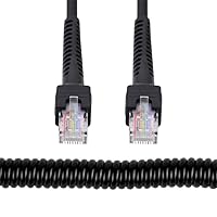 Vista 11 de cablecc Estiramiento en espiral RJ45 Cat6 8P8C UTP macho a macho Cable LAN Ethernet Red Patch Cord 39.4 in