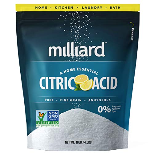 Milliard Citric Acid 10 Pound - 100% Pure Food Grade NON-GMO Project VERIFIED (10 Pound)