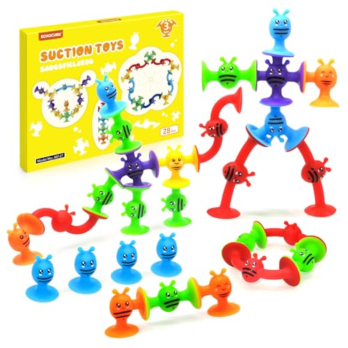 ECHOCUBE 28 Piezas Juguetes de Succión, Juguetes...