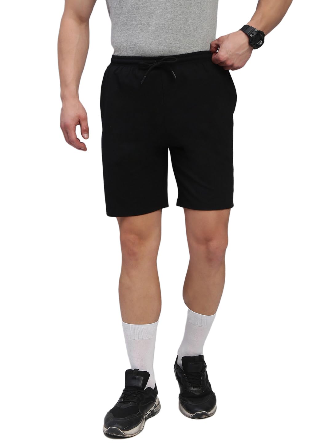 lux cozi Men's Cotton Regular Fit Solid Shorts with Side Pockets | Shorts for Men | Pack of 1-picture-13