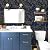 Froluya Dark Blue and Gold Vintage Floral Peel and Stick Wallpaper 17.7"x118.1" Dark Blue Floral Wallpaper Peel and Stick Removable Self Adhesive Wall Paper for Bathroom Bedroom Decorative Vinyl