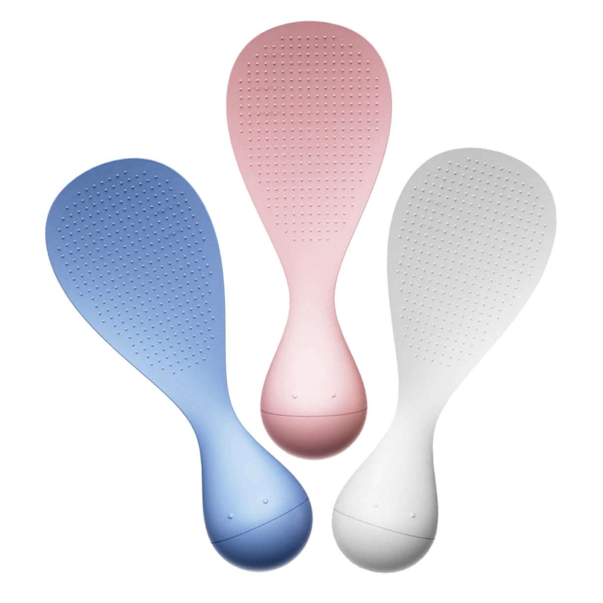 STOBAZA Convenient Serving Spoon Non-stick Rice Paddle Standing Heat Resistant Spatula 3-pack