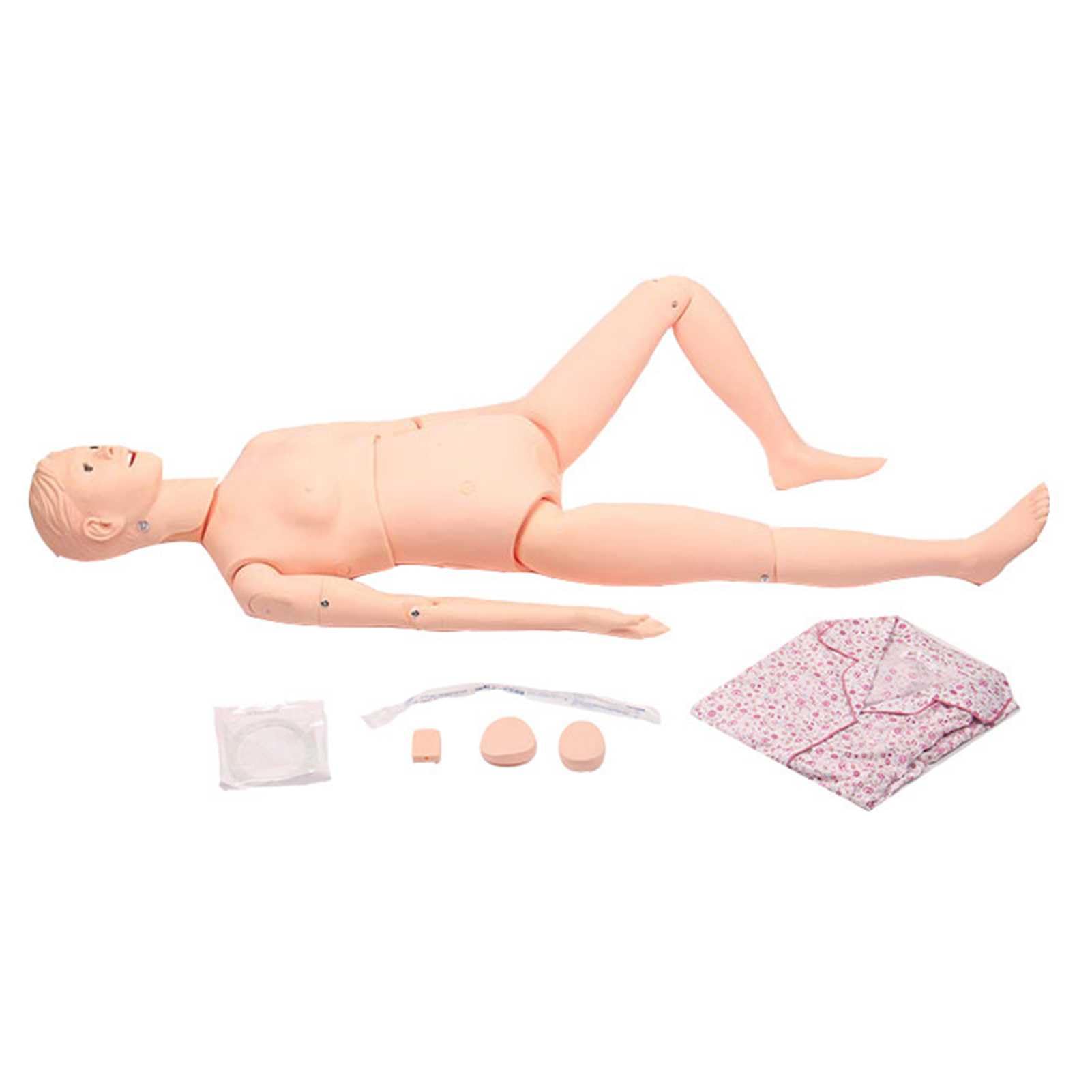 5.4ft Life Size Patient Care Manikin Geriatric Training Manikin Patient Care Skills Mannequin Basic Nursing Training Mannequin for Students Education Teaching Medical Training Skills