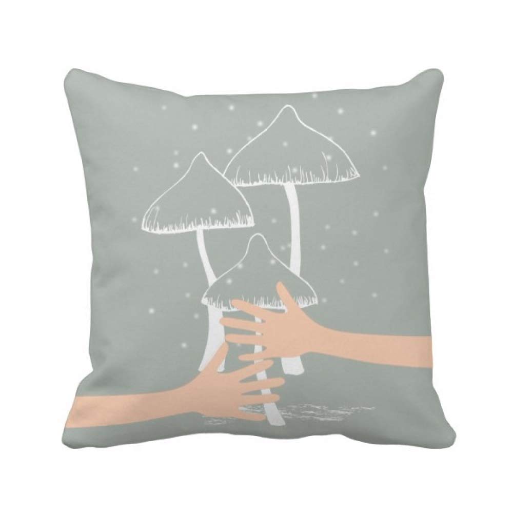 Coussin de Couvrir Beau Champignon Vénéneux Décoratif pour Canapé