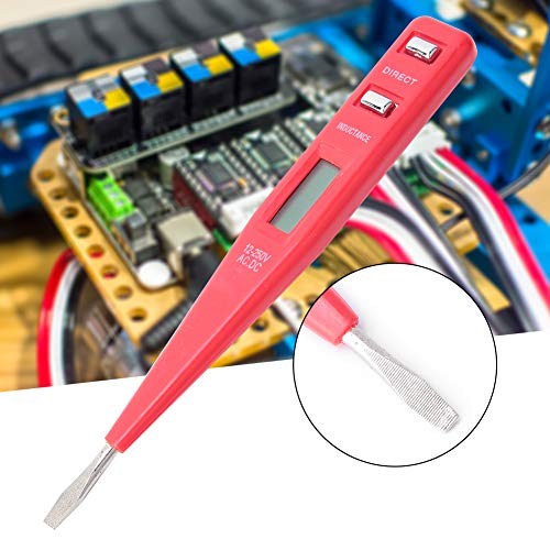 Image of Voltage Meters, Multi-Function Digital Display Voltage Tester, AC /DC Voltage LED Display Board Direct Detection Button, Detector Non- Screwdriver Test Pen
