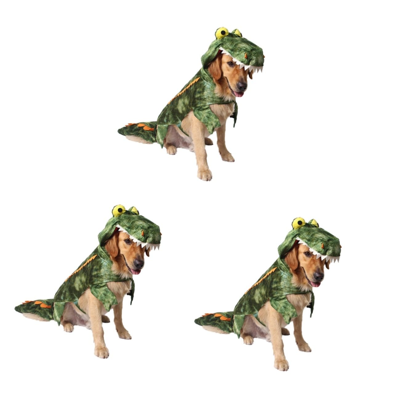 Vêtements pour chiens 3 pièces BESPORTBLE tenue crocodile chaude pour déguisement d'animaux