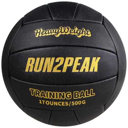 Image of RUN2PEAK Heavy Weight Volleyball Ball Official Size 5 Setter Training Volleyballs PU Practice Volley Balls for Indoor Rebounder Equipment Setters Weighted Volleyball Setting Trainer