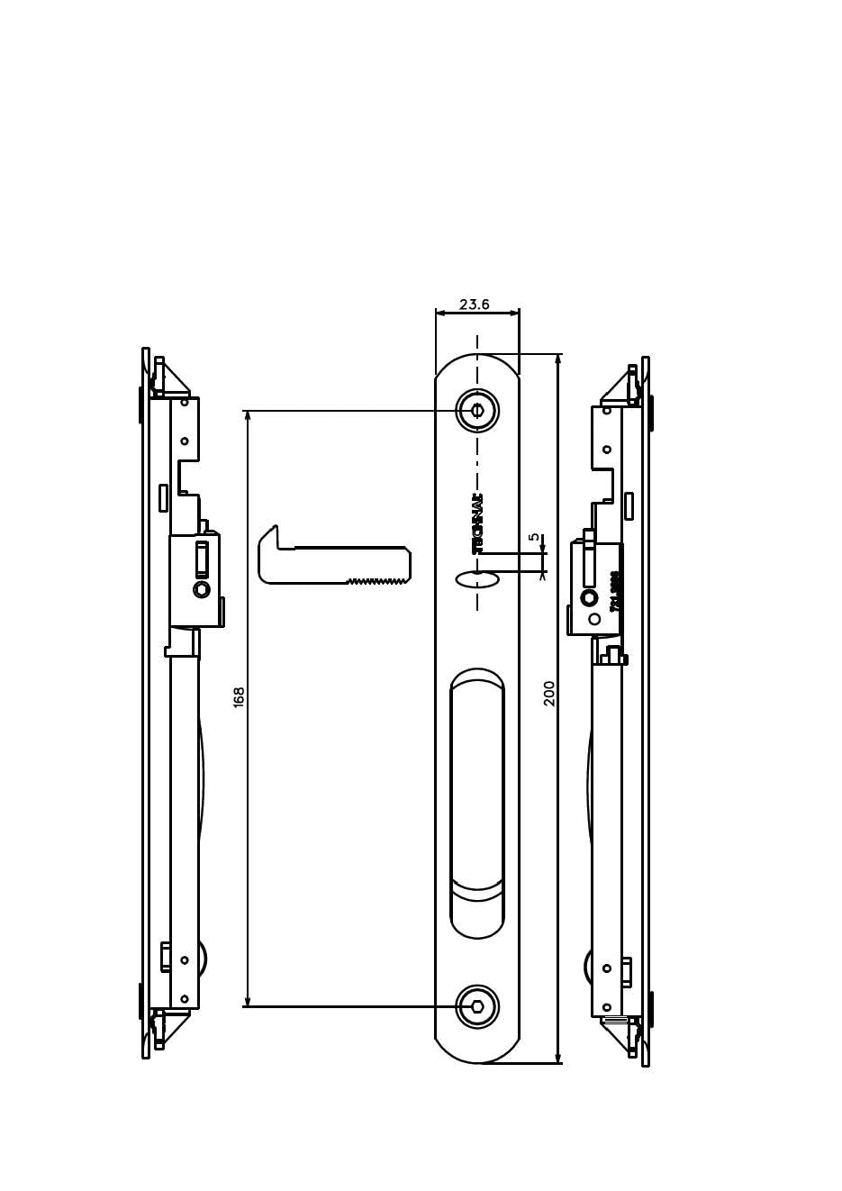 Serrure pour coulissant Technal modèle compatible KG016 (Blanc)