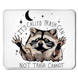 Divertida alfombrilla de mouse, se llama basura, no se puede basura, no puede ser divertida, alfombrilla de mouse de mapache, regalos de mapache, alfombrilla de mouse divertida para mouse inalámbrico,