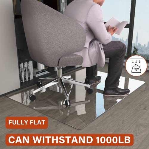 Conguiliao CHAIR MATS-36*46 Glass Chair Mat, 36 Inch X 46 Inch Tempered Glass Office Chair Mat thumb #5