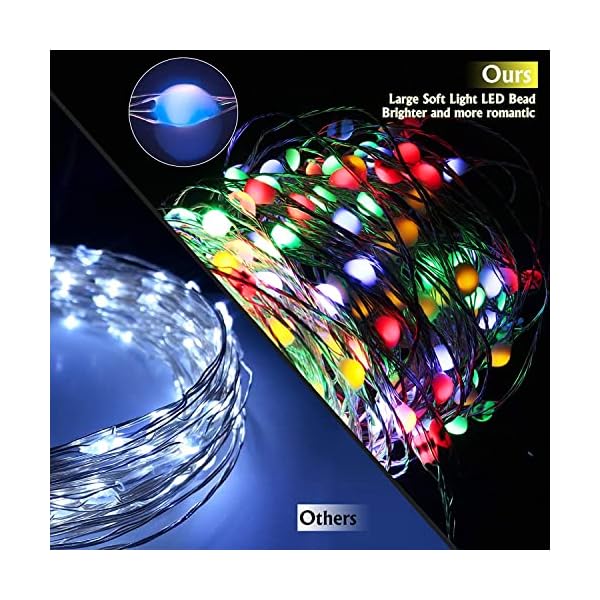 Anjaylia led fairy lights battery operated string lights christmas lights - image 5