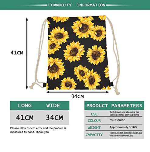 Dellukee Snowflake Printed Drawstring Backpacks Teens Children Trip Sport Gym Sack Bag2