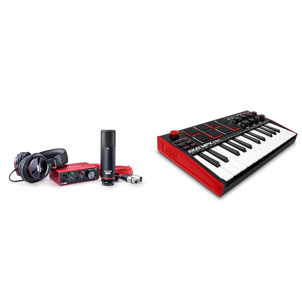 Focusrite Scarlett Solo Studio 3rd Gen Audio Interface & AKAI 