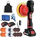 Cordless Car Polishers and Buffers with 2x21V Batteries, 6IN Car Buffer Polisher Machine with 8 Variable Speed Max 6000RPM & 21 PCS Attachments, Car Polishing Kit for Waxing,Polishing,Scratch Removing