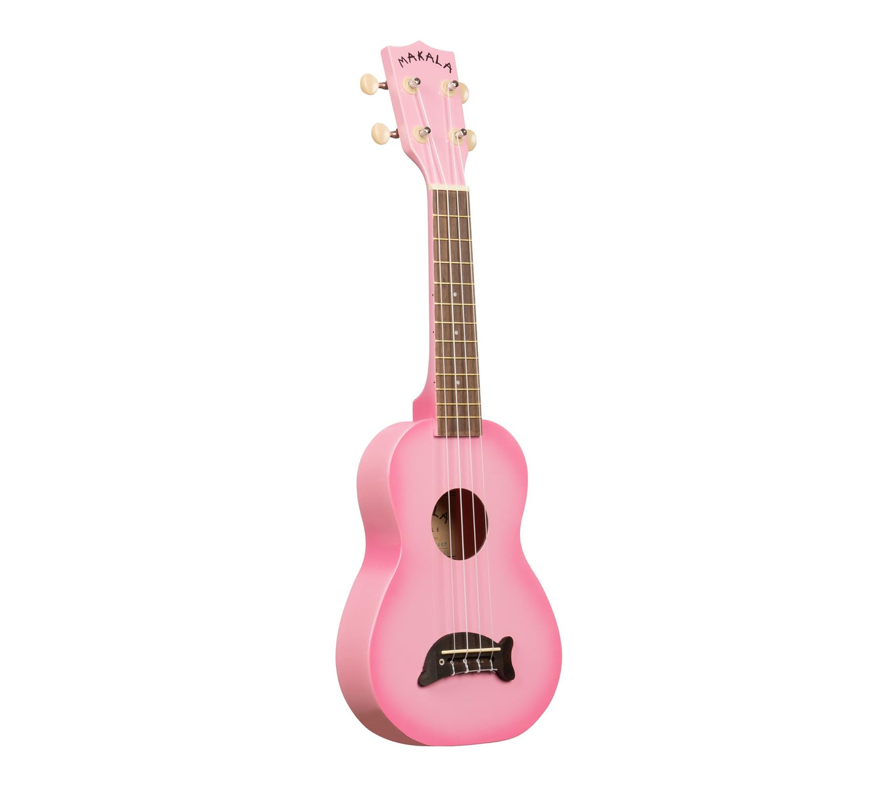 Kala Brand Music Co. Makala Dolphin, 4-String Ukulele, Right, Pink Burst, Soprano (MK-SD-PKBURST)