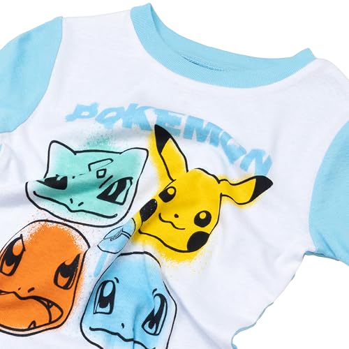 Pokemon boys 4-piece Snug-fit Cotton Pajama Set, Soft & Cute for Kids2