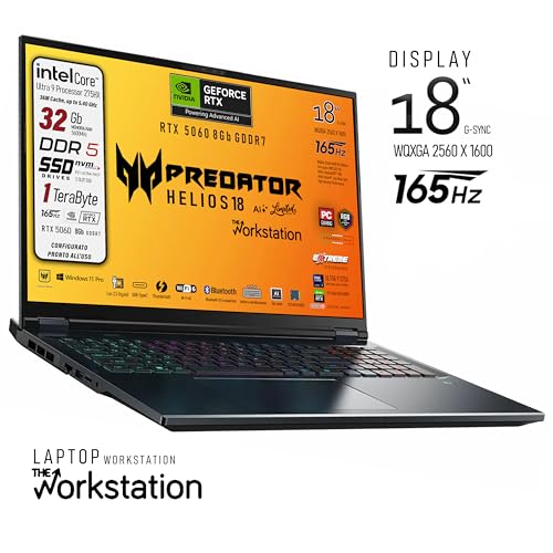 Predator Helios 18Ai Notebook Gaming, Intel ULTRA 9 275HX, Display IPS 18" WQXGA 165Hz, Nvidia Geforce RTX 5060 8Gb GDDR7, Win 11Pro, Ready to use - Notebook - Immagine 1
