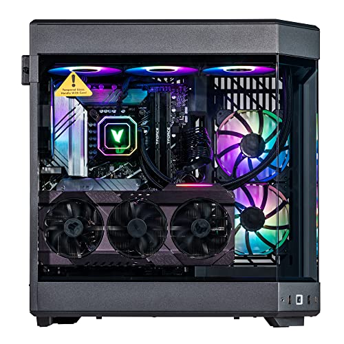 Image of Velztorm Black Praetix Custom Built Gaming Desktop PC (Intel i9-14900K, GeForce RTX 5060, 64GB DDR5, 8TB PCIe SSD, RGB Fans, 360mm AIO, 1000W PSU, WiFi 6E, Bluetooth 5.2, RJ-45, Win 11 Pro)