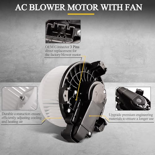 Image of AC Blower Motor with Fan Compatible with 2009-2019 Toyota Corolla, 2010-2015 Prius, 2012-2017 Prius V, HVAC Blower Motor Replacement 87103-02210, 700249