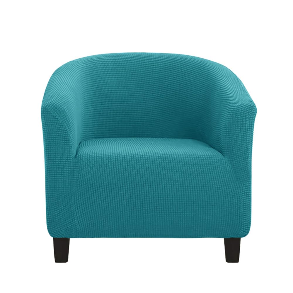 Yegang Blue Tub Chair Covers 1 Piece, Bucket Chair Covers High Stretch Club Chair Covers Soft Armchair Slipcovers For Dining Living Room Office Reception (Blue)