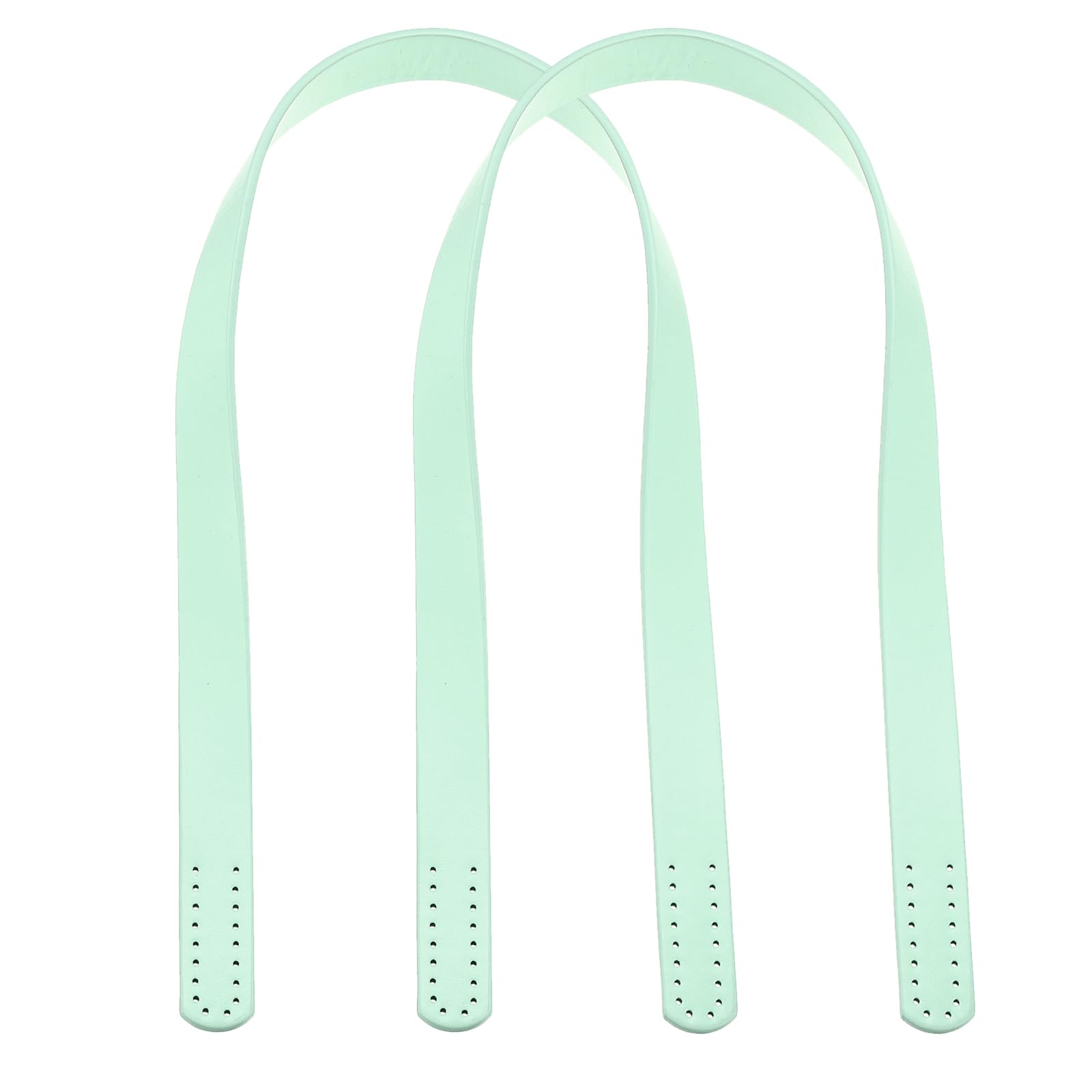 sourcing map 2pcs 24 Inch (60cm) Leather Purses Straps Handbag Belt Band Bag Handles for Purse Wallet Tote Making, Light Blue