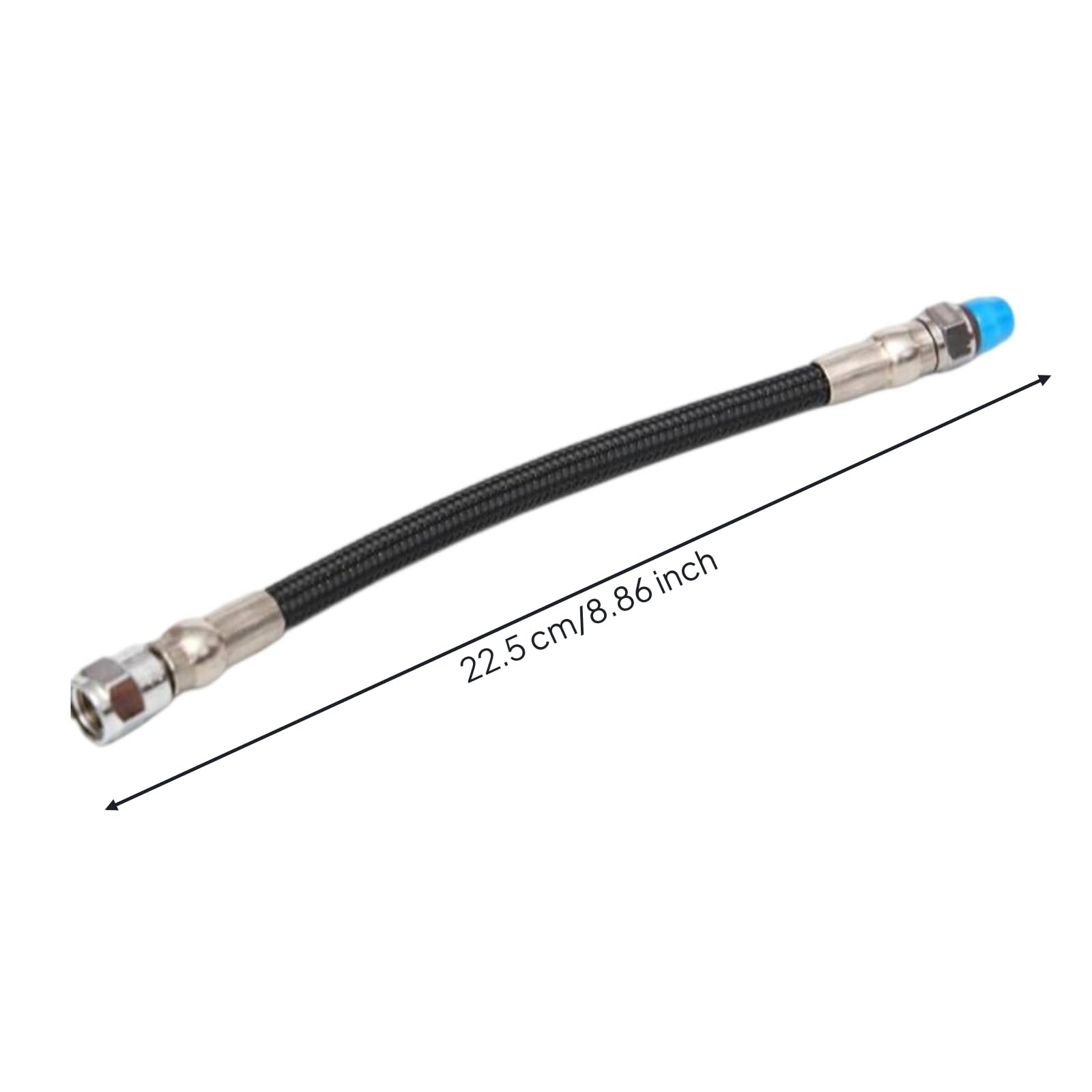 Tubo Regolatore Subacqueo Frusta Subacquea per Attrezzatura Sub Collegamenti Sicuri Erogazione Gas Costante Estremità Metalliche Filettate Protezioni, 22.5cm, style to 2