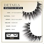 Lilly Lashes Mykonos 3D Mink Lashes, The Original Lilly Lash for Wispy & Natural Look, Reusable Eyelashes up to 25x, Fluffy Eyelashes, Strip Lashes, Lash Glue not Included - Image 3