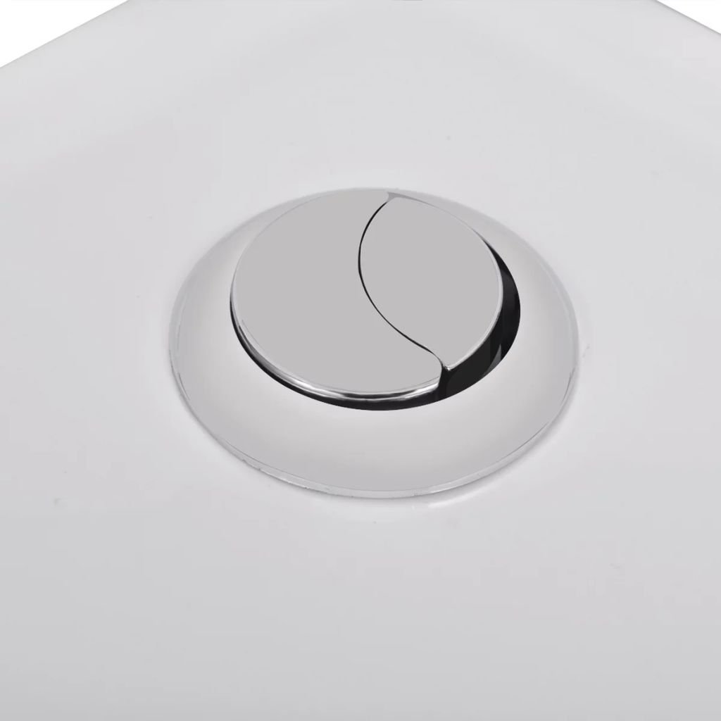Vaso WC in ceramica ad angolo, chiusura ammortizzata, doppio scarico 3/6 L, dimensioni 37x68x78 cm, bianco, per bagno