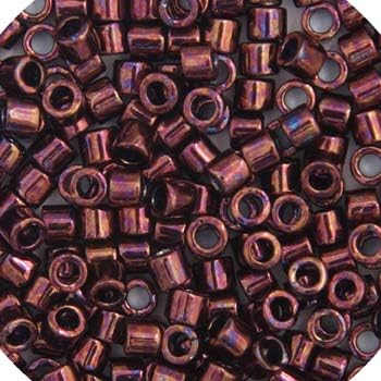 Miyuki 15/0 Delica Seed Beads 5.2gms - DIY Bead Jewelry in Raspberry Metallic