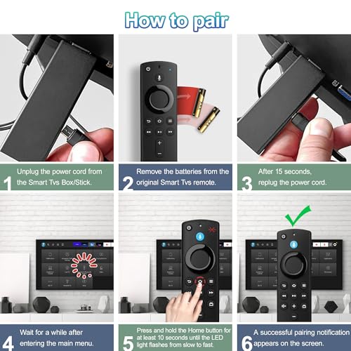 Image of Replacement Firestick Remote for Smart TVs Stick (2nd /3rd Gen) /Lite /4K Max /4K /HD, TV Cube (1st /2nd /3rd Gen), Smart TV 3rd Gen, for Hisense-Insignia-Toshiba-Pioneer-Smart-TV